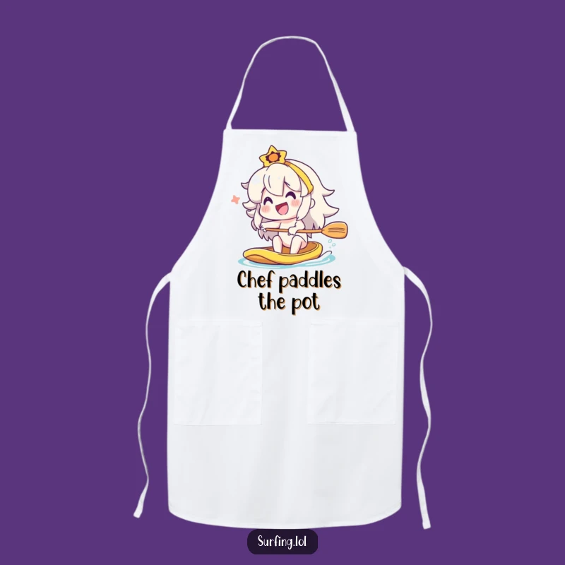 Funny Enthusiastic Paddler Apron: Cheerful Kitchen Gift for Cooks