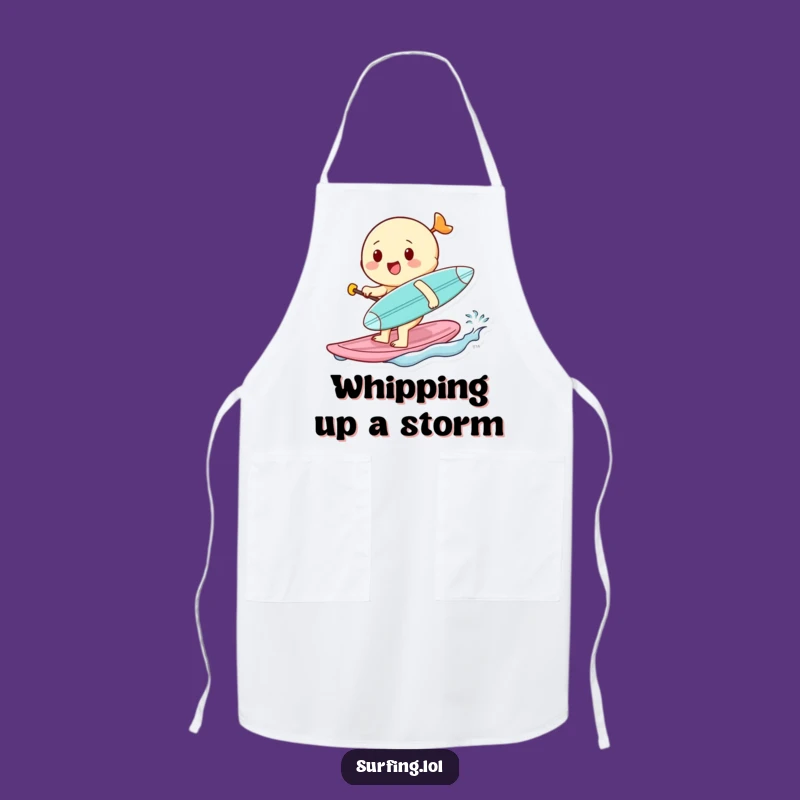 Funny Cheerful Surfer Apron - Tiny Board Chef, Kitchen Funny Gift