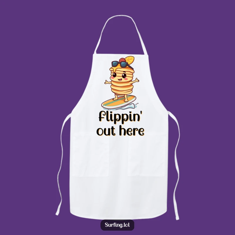 Funny Pancake Surfer Apron: Kitchen Wave Conqueror, Best Funny Gift for Chefs