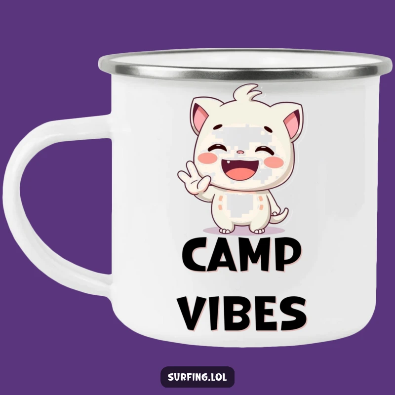 Funny Shaka Grin Camping Mug: Adventure with Aloha and Good Vibes