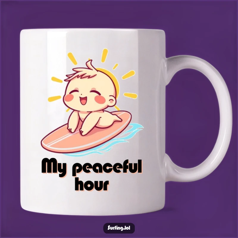 Funny Sunbathing Character Mug: Relaxed Beach Vibes Gift for Chill Souls