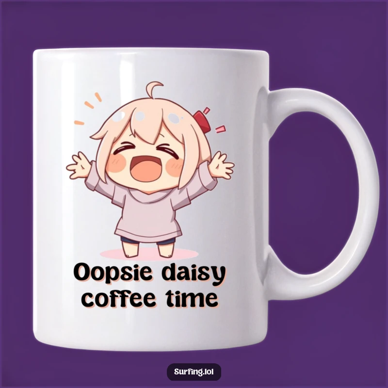 Funny Wiping Out Character Mug: Hilarious Gift for Embracing Fails