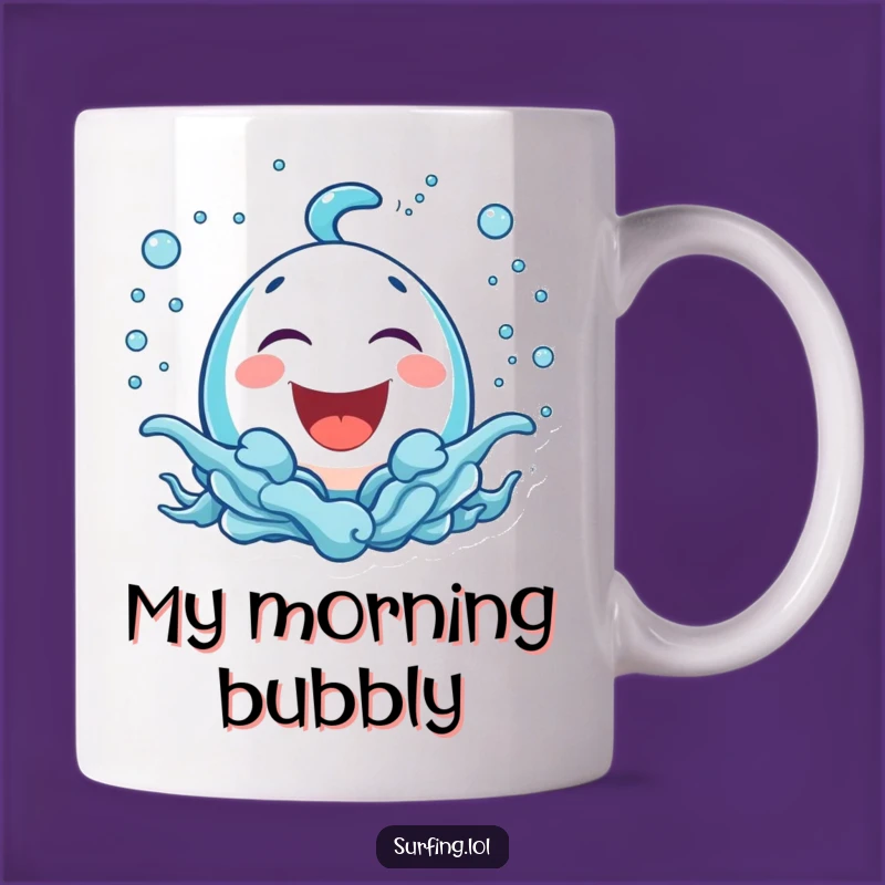 Funny Bubbly Icon Laughing Mug: Playful Sea Spray, Perfect Funny Gift
