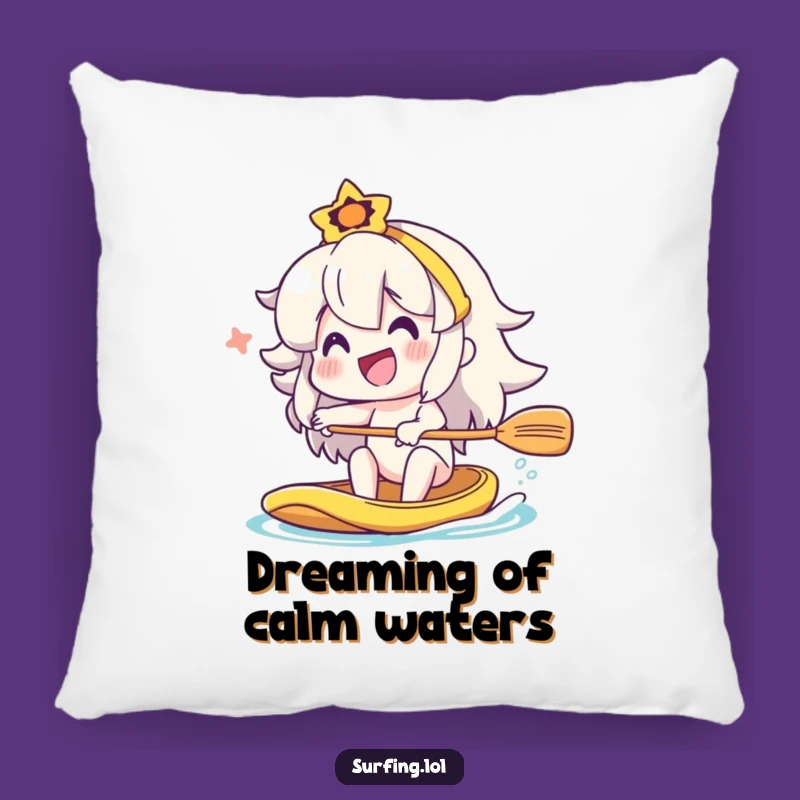 Funny Enthusiastic Paddler Pillow: Comfy & Cheerful Home Gift