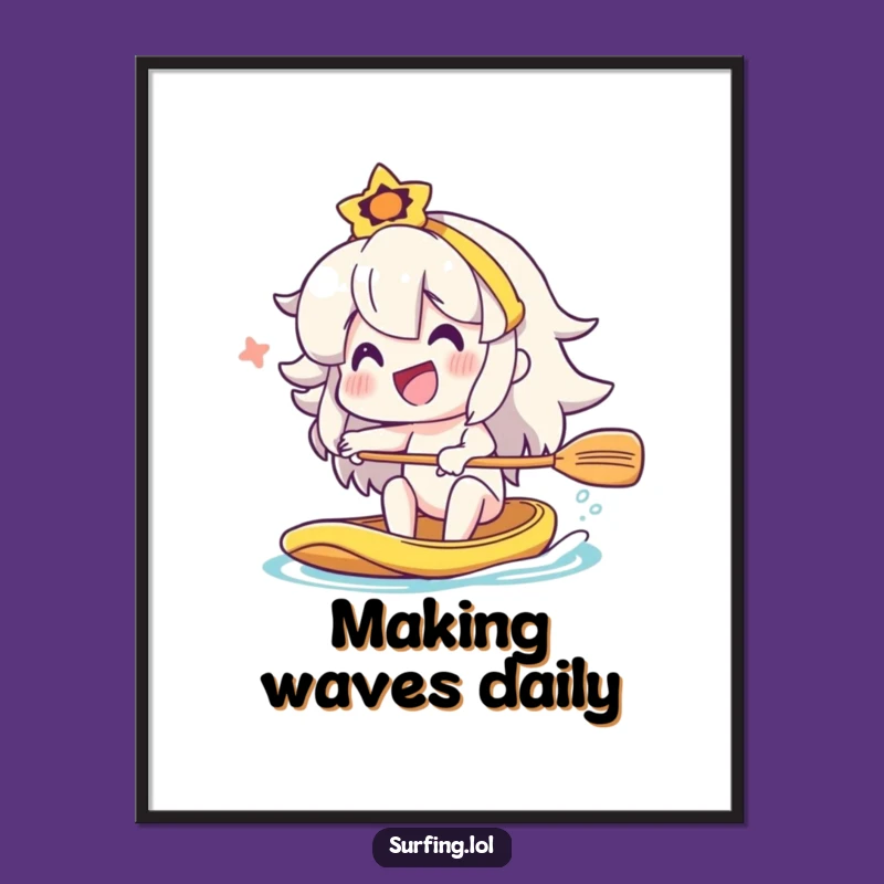 Funny Enthusiastic Paddler Digital Print: Instant Cheerful Gift