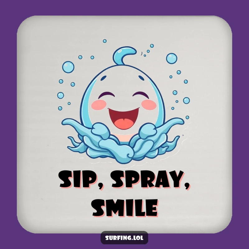 Funny Bubbly Icon Coaster: Protect Surfaces with Funny Cheer