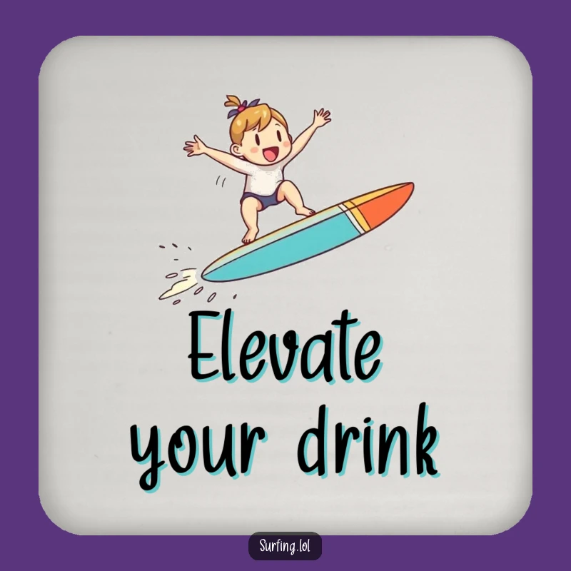 Funny Jumping Surfer Coaster: Protect Surfaces with Funny Joy
