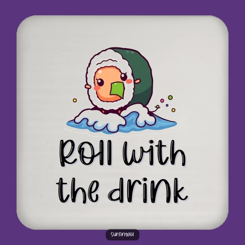 Funny Sushi Wave Coaster: Wobbly Roll, Protect Surfaces with Humor