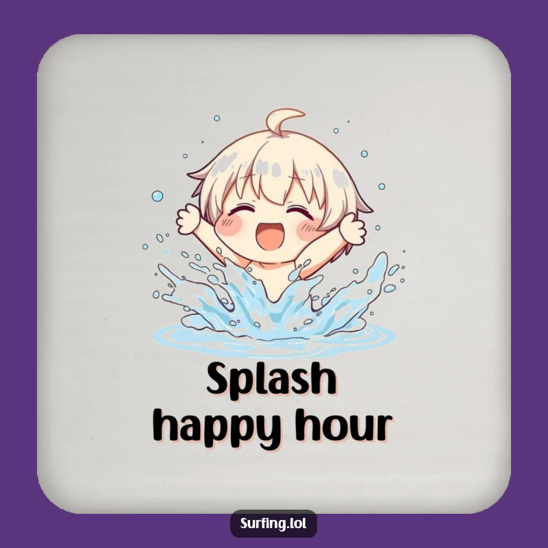 Funny Wipeout Coaster, Joyful Splash Protector, Humorous Home Gift