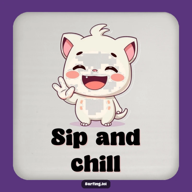 Funny Shaka Grin Coasters: Protect Surfaces with Happy Aloha Charms