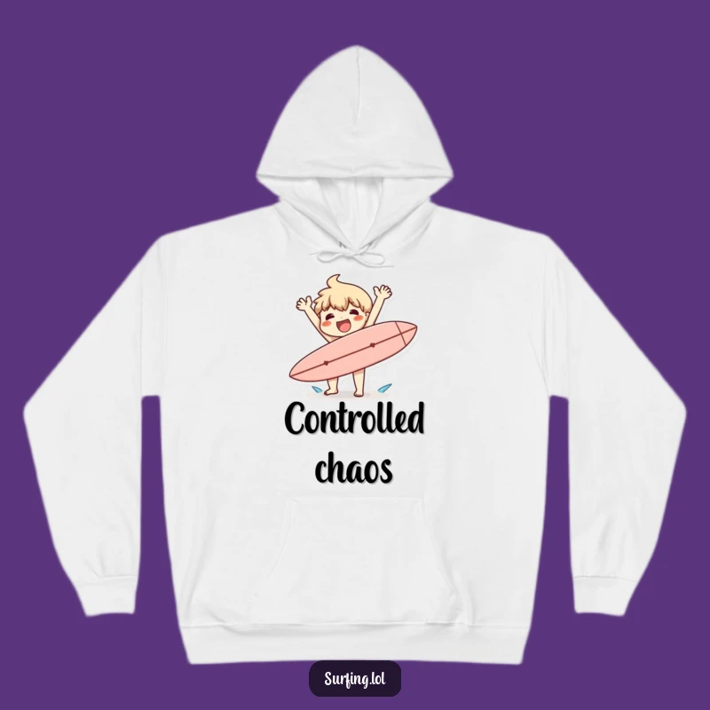 Funny Surf Drop Hoodie: Cozy Comfort for Clumsy Beach Vibes