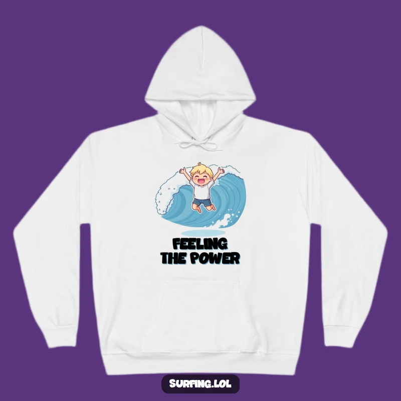Funny Wave Catching Hoodie: Cozy Victory Wear, Perfect Gift for Surfers