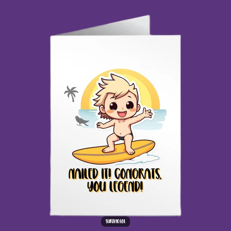 Free Printable Sunset Congrats Card: Awesome DIY Funny Download
