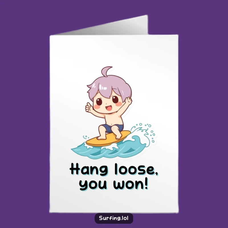 Free Printable Congratulations Card: Shaka Surfer - Awesome DIY Downloadable Gift