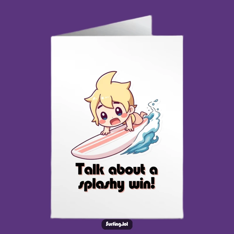 Free Printable Congrats Card: Surprised Dive, Epic Downloadable Gift
