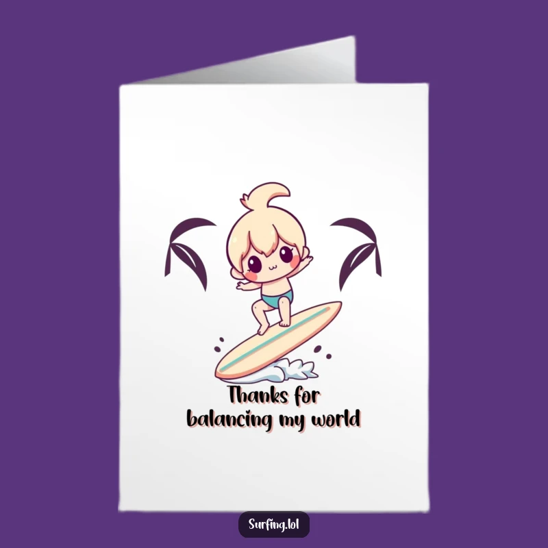 Free Printable Balancing Thank You Card: Funny DIY Gratitude Download