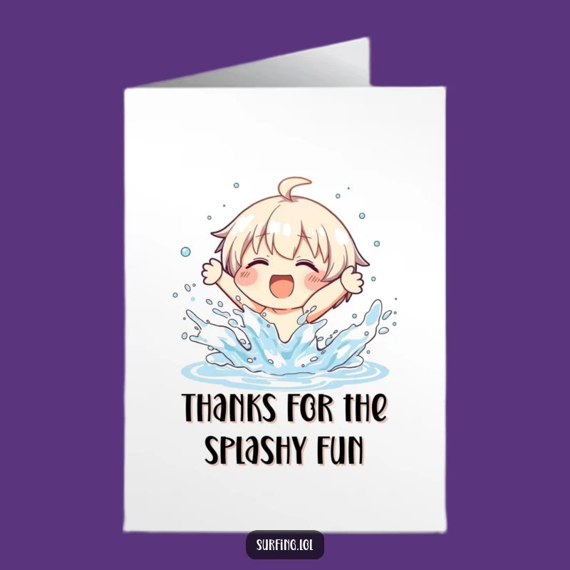 Free Printable Thank You Card: Joyful Wipeout Fun, Downloadable DIY Gift