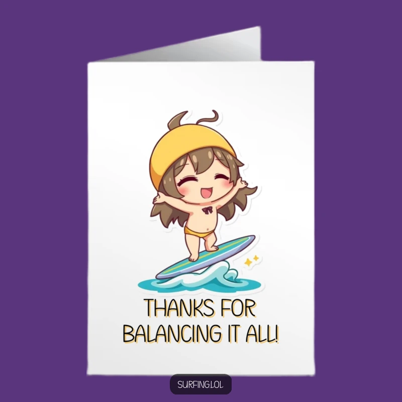 Free Printable Handstand Thank You Card - Express Gratitude with Humor Downloadable