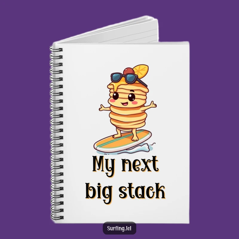 Funny Pancake Surfer Notebook: Jot Down Ideas, Hilarious Funny Gift for Writers