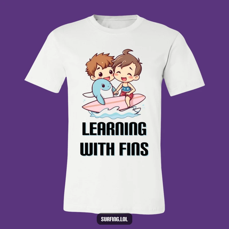 Funny Surf Lesson T-Shirt: Sea Creature Teaching Tee for Surfers