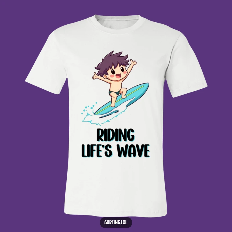 Funny Surfer Celebration Tee, Exultant Character Shirt, Great Gift